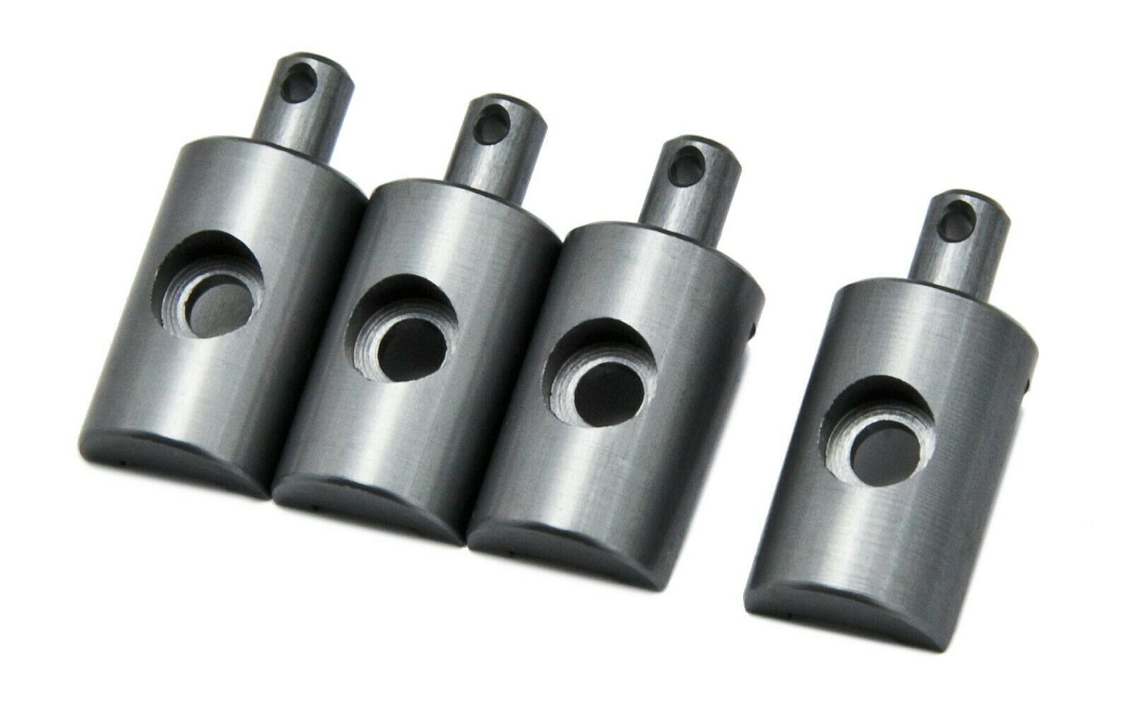 Replacement Lunchbox Aluminium GUNMETAL Grey Body Mounts fits Tamiya (4pcs)